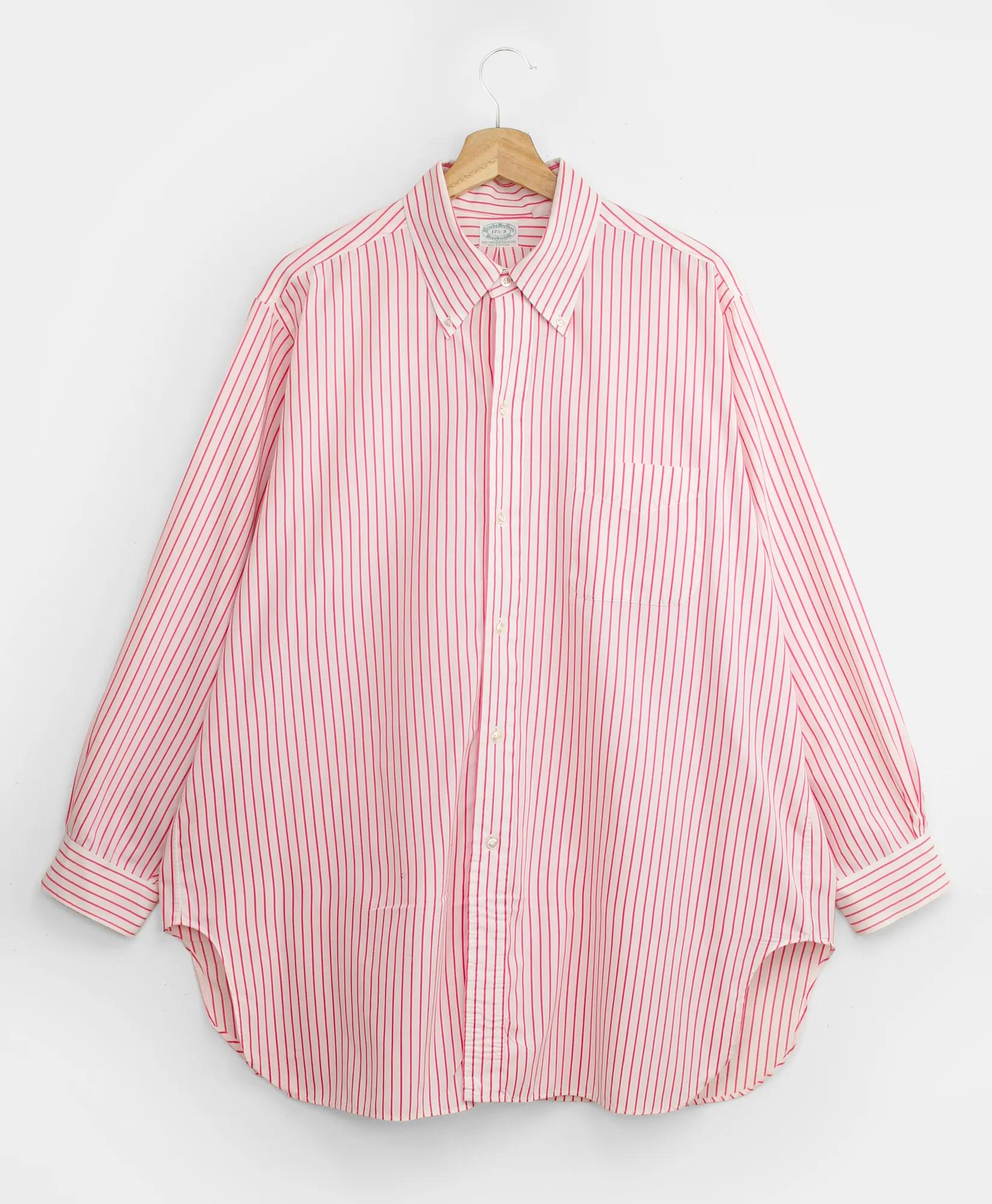 Vintage Brookscloth Striped Shirt, 1970s, 17.5, image 1
