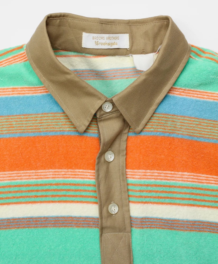 Vintage BrooksGate&trade; Terry Cloth Rugby Shirt, 1970s 1980s, M, image 3