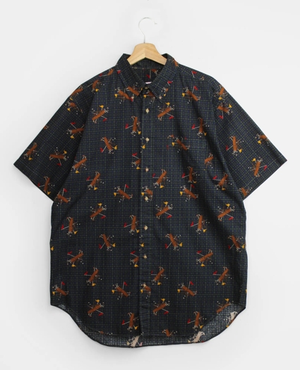 Vintage Plaid Golf Print Short-Sleeved Shirt, 1990s, L, image 1