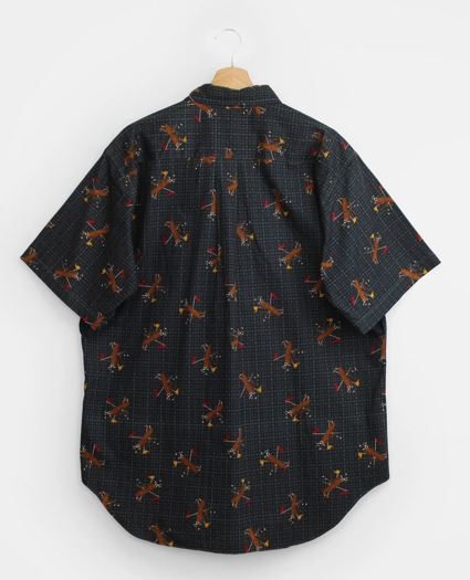 Vintage Plaid Golf Print Short-Sleeved Shirt, 1990s, L, image 2