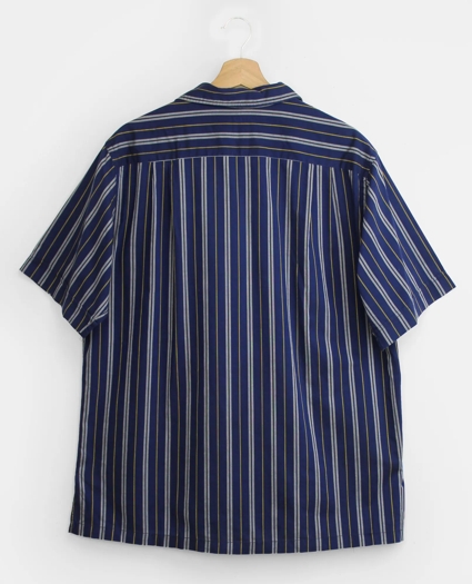 Vintage Striped Camp Collar Short-Sleeved Shirt, 1960s, M, image 2