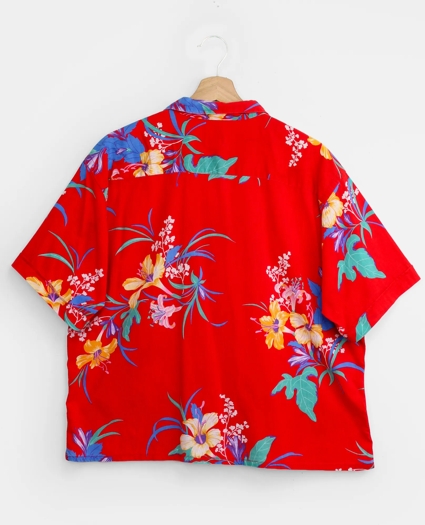 Vintage BrooksGate&trade; Hawaiian Print Short-Sleeved Shirt, 1980s, M, image 2