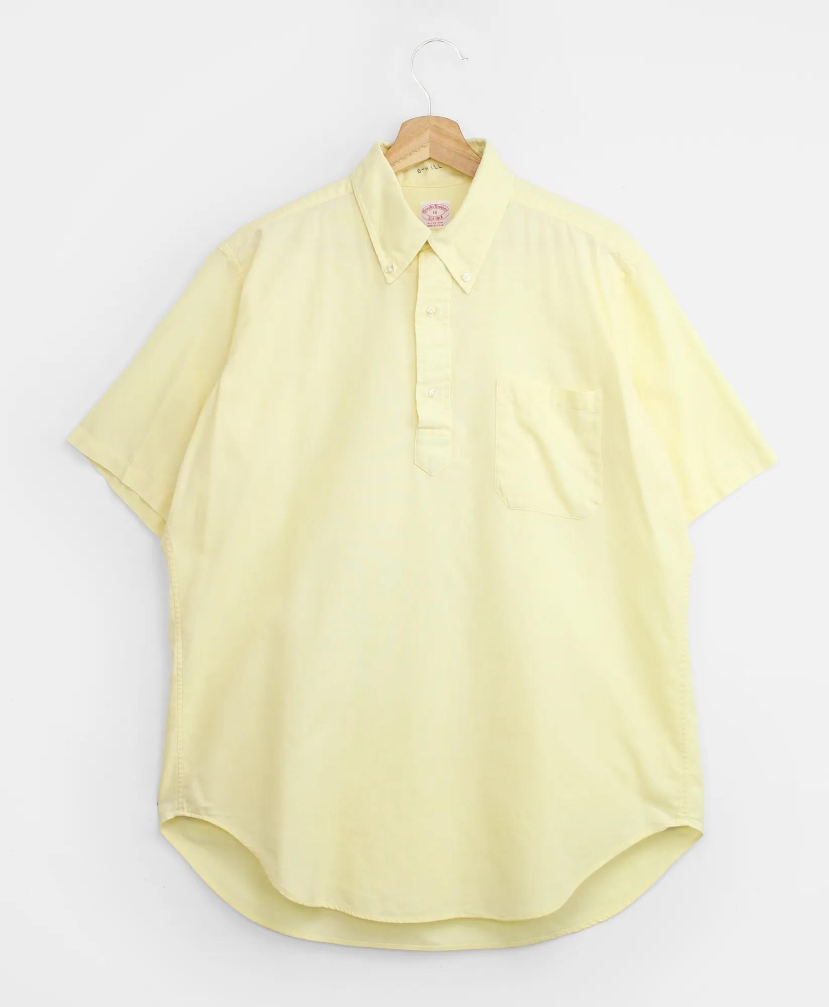 Vintage Oxford Cloth Short-Sleeved Popover Shirt, 1960s 1970s, 16, image 1
