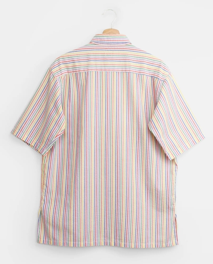 Vintage Multistripe Seersucker Short-Sleeved Shirt, 1960s, L, image 2