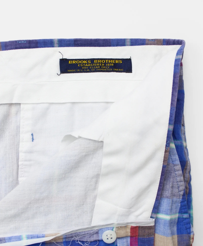 Vintage Madras Pants, 1970s 1980s, 42, image 3