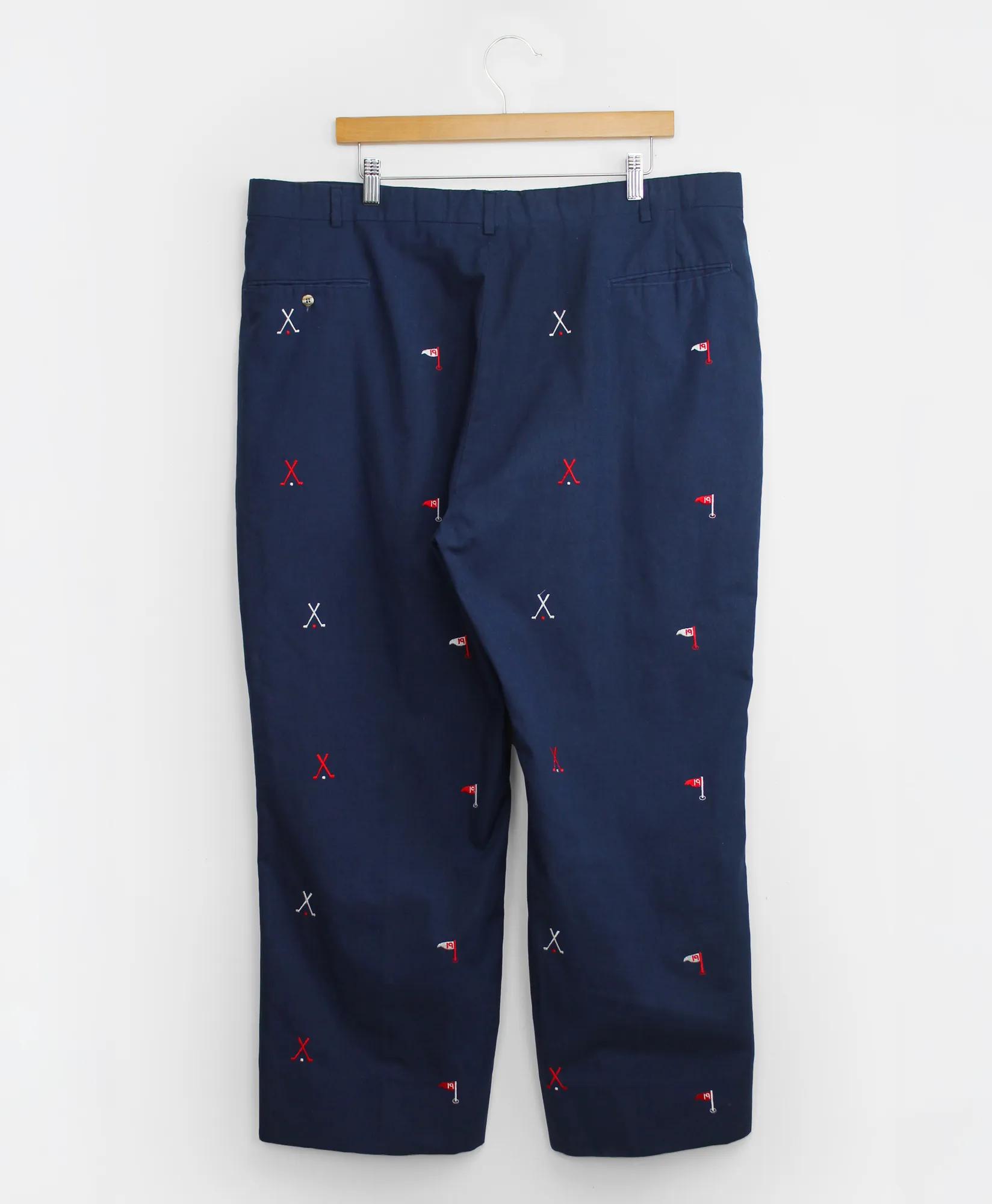 Vintage Golf Embroidered Chinos, 1970s 1980s, 40, image 2