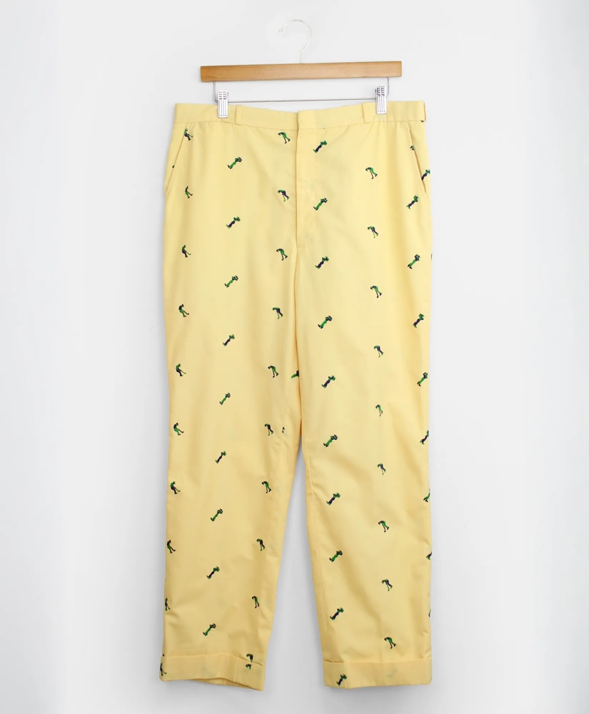 Vintage Golf Swing Embroidered Chinos, 1980s, 34, image 1