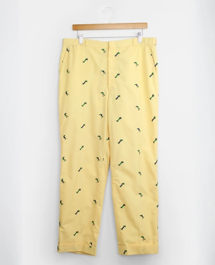 Vintage Golf Swing Embroidered Chinos, 1980s, 34, image 1