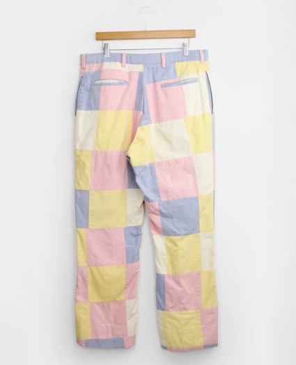 Vintage Patchwork Oxford Cloth Pants, 1970s, 36, image 2