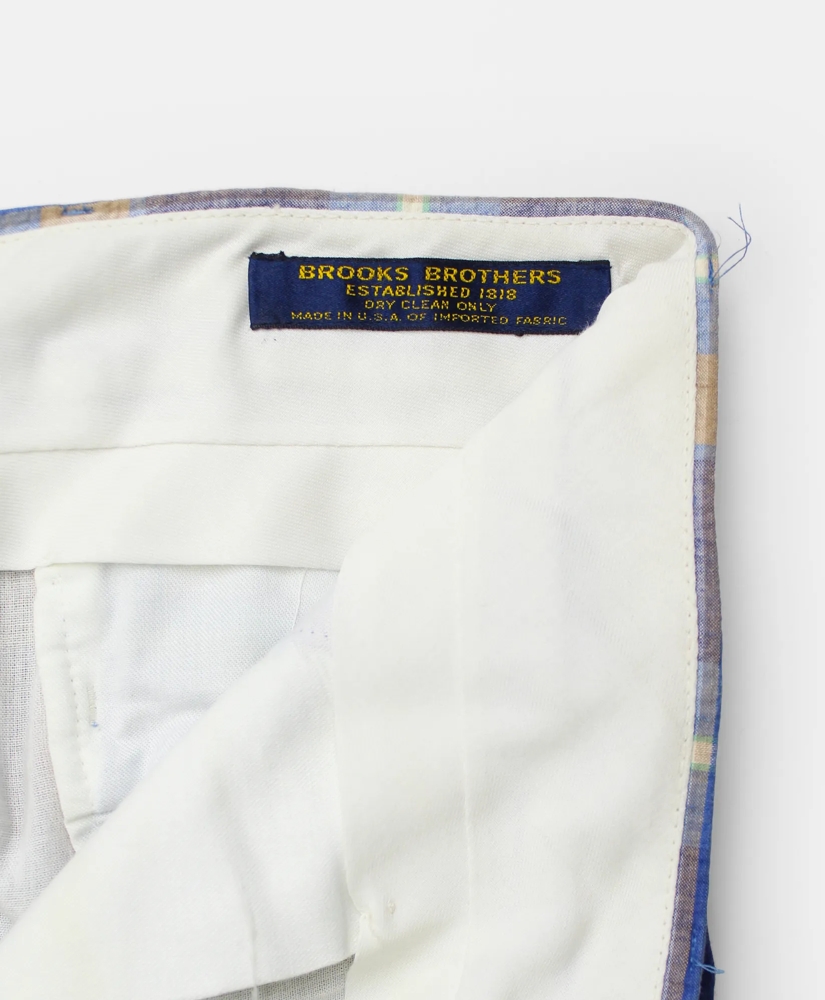 Vintage Madras Pants, 1970s 1980s, 34, image 3