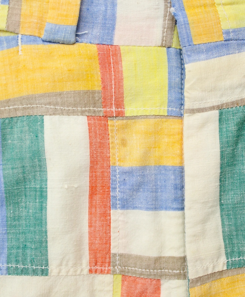 Vintage Patchwork Striped Madras Pants, 1970s, 36, image 4