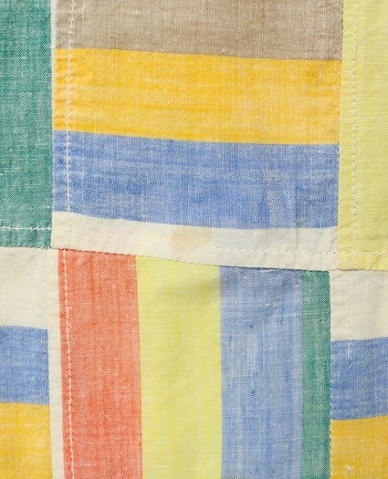 Vintage Patchwork Striped Madras Pants, 1970s, 36, image 5