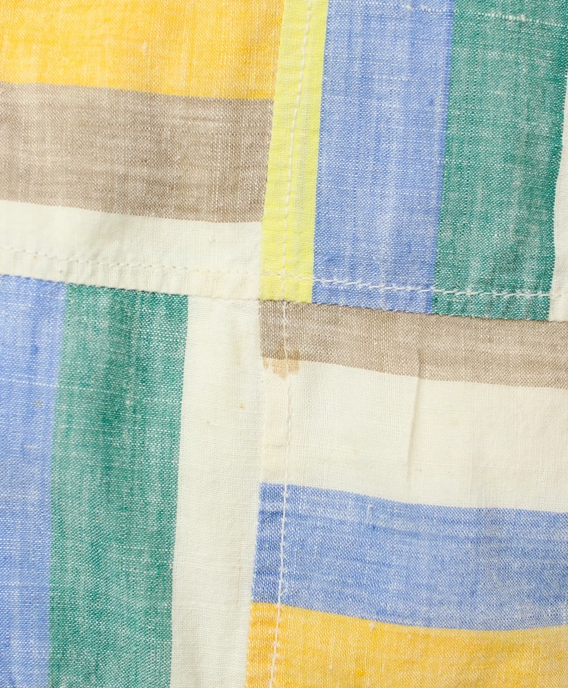 Vintage Patchwork Striped Madras Pants, 1970s, 36, image 6