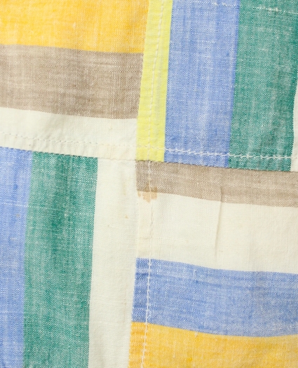 Vintage Patchwork Striped Madras Pants, 1970s, 36, image 6