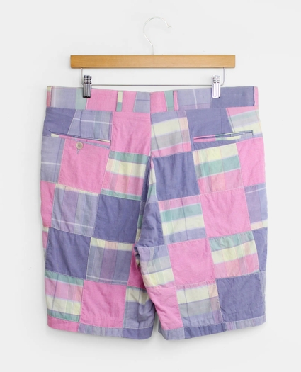 Vintage Patchwork Madras Shorts, 1980s, 36, image 2