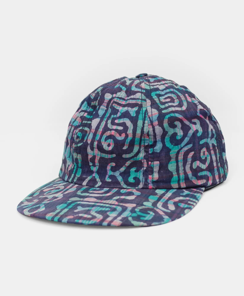 Vintage Batik Madras Ball Cap, 1980s, OSFA, image 1