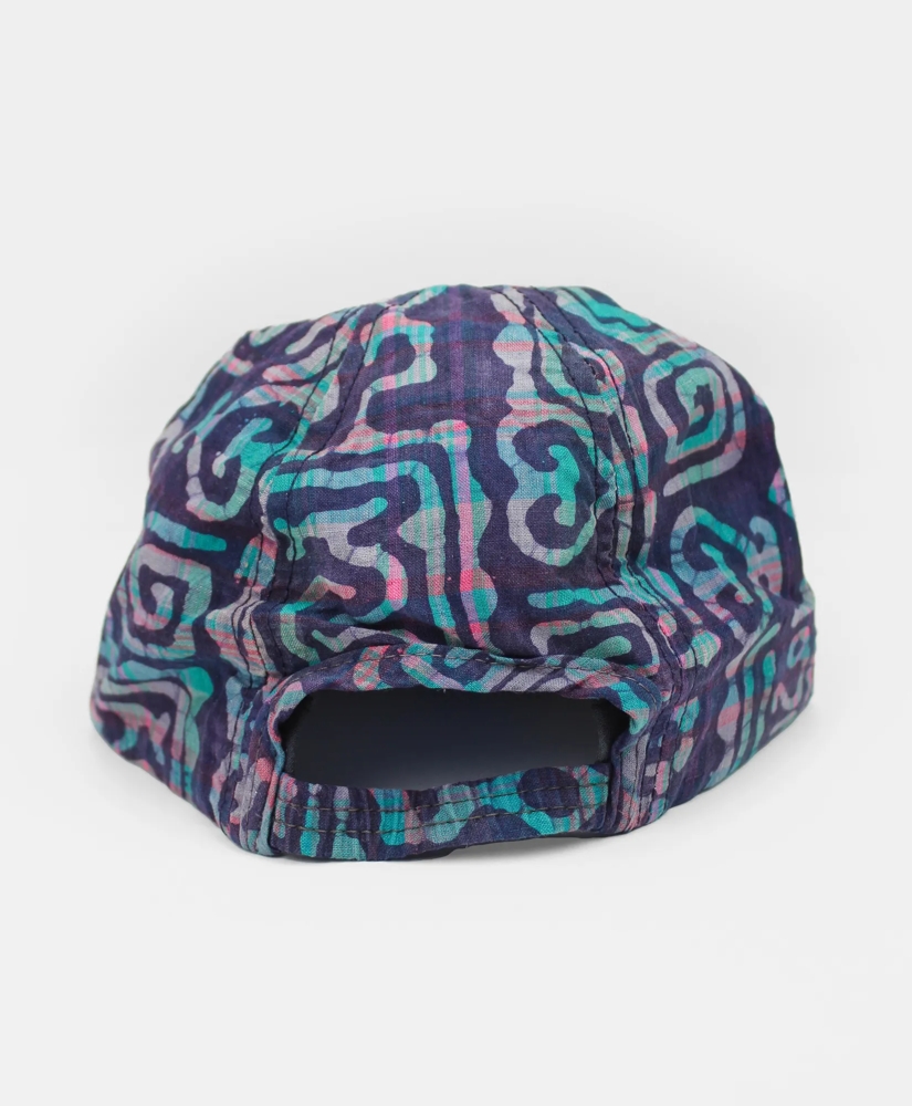 Vintage Batik Madras Ball Cap, 1980s, OSFA, image 2