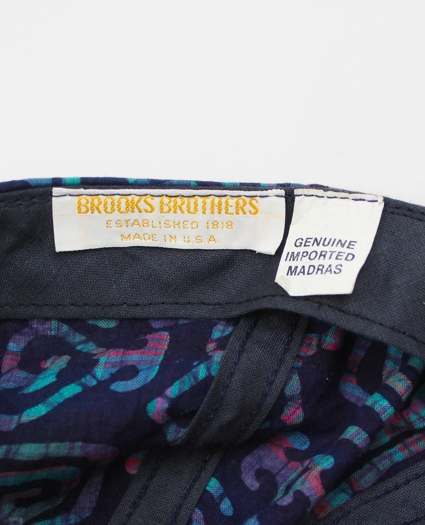 Vintage Batik Madras Ball Cap, 1980s, OSFA, image 4