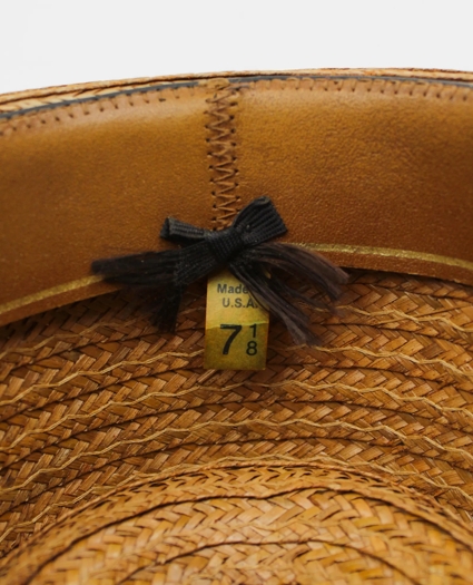 Vintage Straw Fedora with Madras Band, 1960s, 7 ⅛, image 3