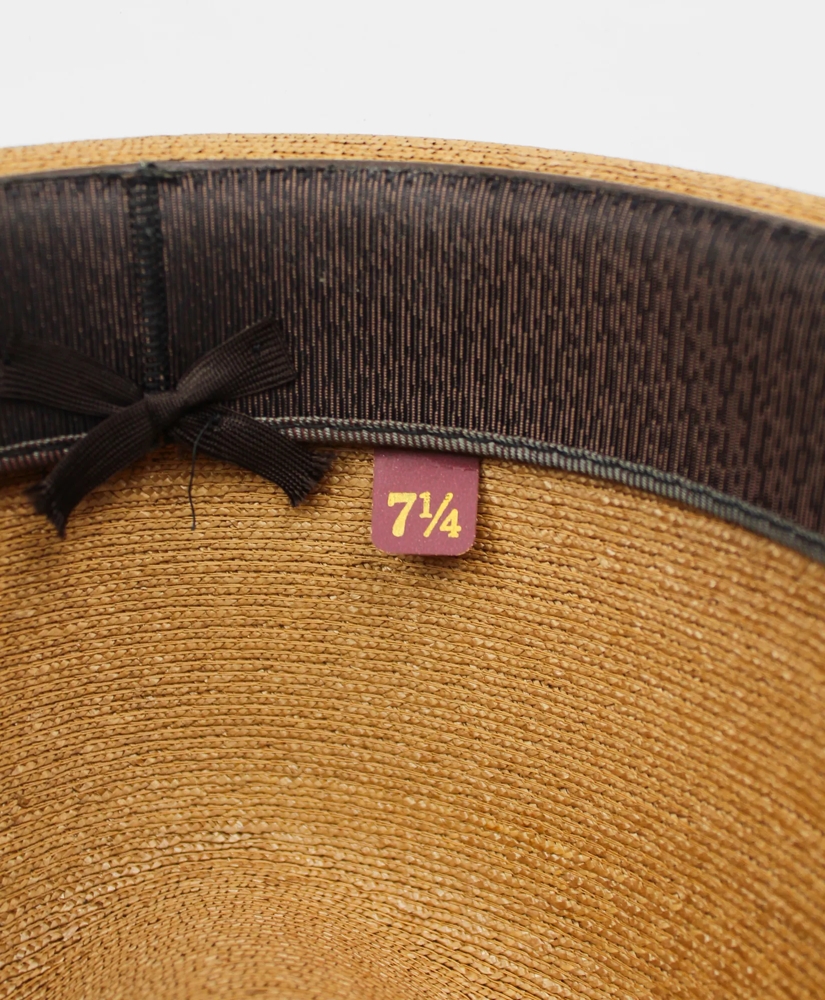 Vintage Straw Fedora with Madras Band, 1950s 1960s, 7 &frac14;, image 3