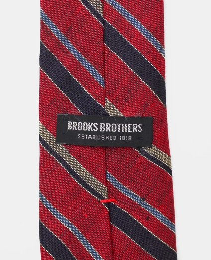 Vintage Striped Linen Tie, 1970s 1980s, image 2