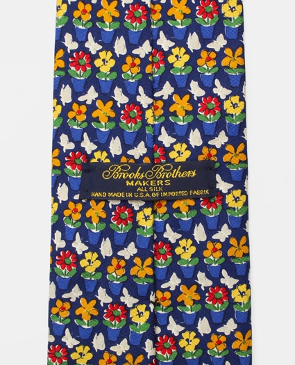 Vintage Floral & Butterfly Print Tie, 1990s, image 2