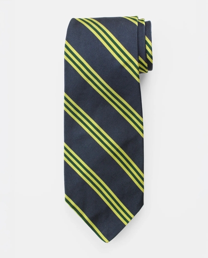 Vintage Repp Stripe Silk Tie, 1970s, image 1