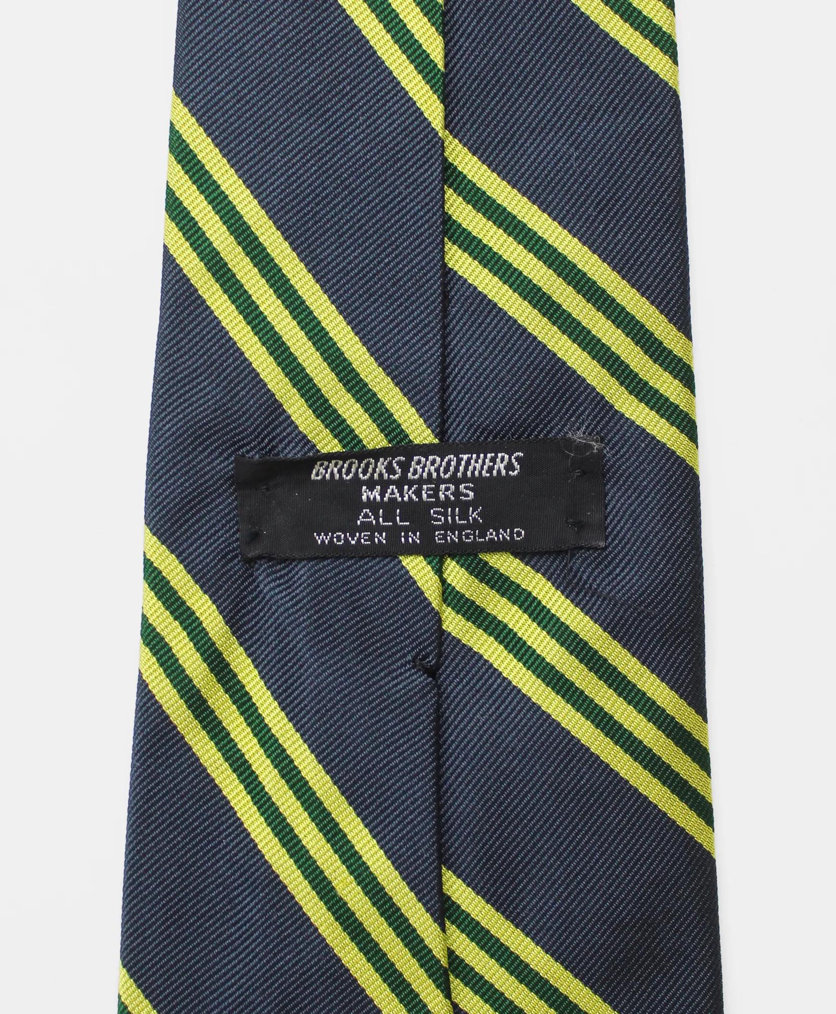 Vintage Repp Stripe Silk Tie, 1970s, image 2
