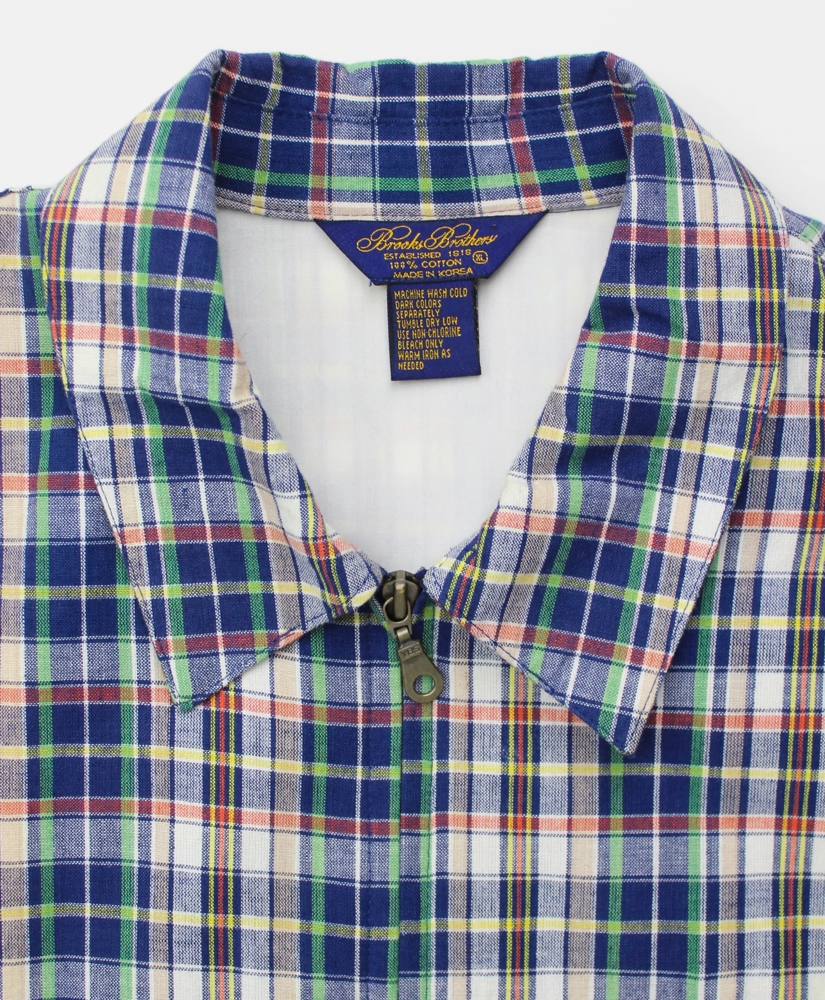 Vintage Madras Blouson Jacket, 1990s, XL, image 4