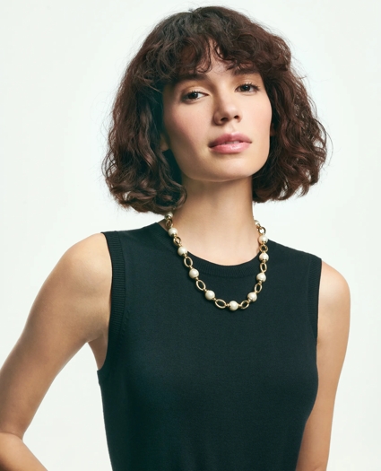 Chain Pearl Necklace, image 1