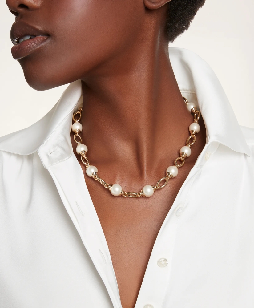 Chain Pearl Necklace