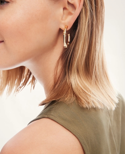 Bamboo Hoop Earrings, image 2
