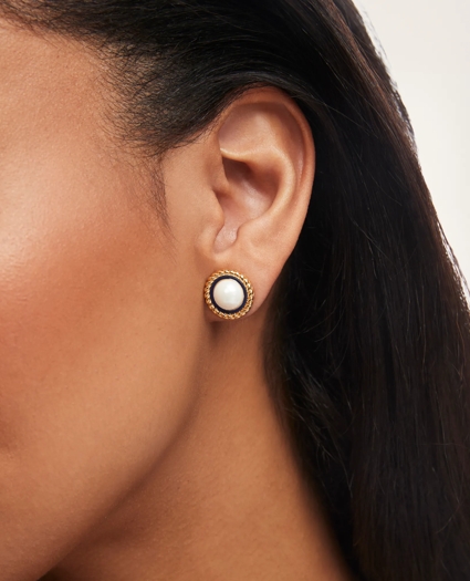 Pearl Rope Chain Stud Earrings, image 2