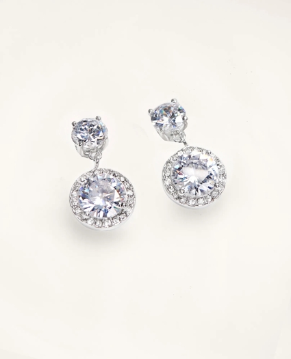 Pave Drop Earrings, image 1
