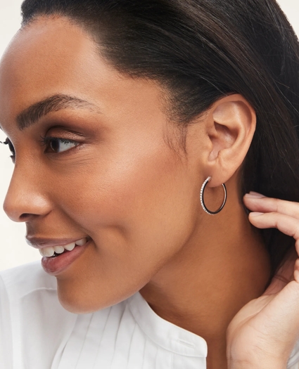 Pave Hoop Earrings, image 2