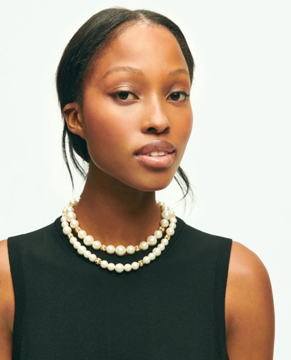 Statement Glass Pearl Necklace, image 1