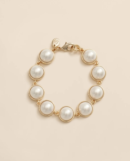 Faux-Pearl Gold-Plated Bracelet, image 1