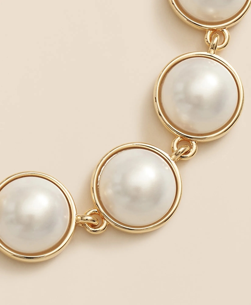 Faux-Pearl Gold-Plated Bracelet, image 4