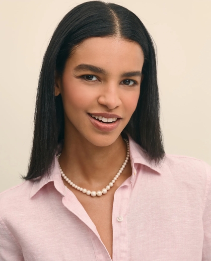 Faux-Pearl Gold-Plated Necklace, image 2
