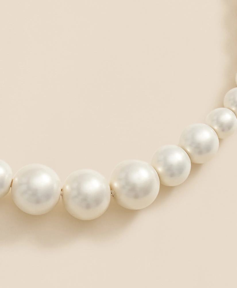 Faux-Pearl Gold-Plated Necklace, image 3
