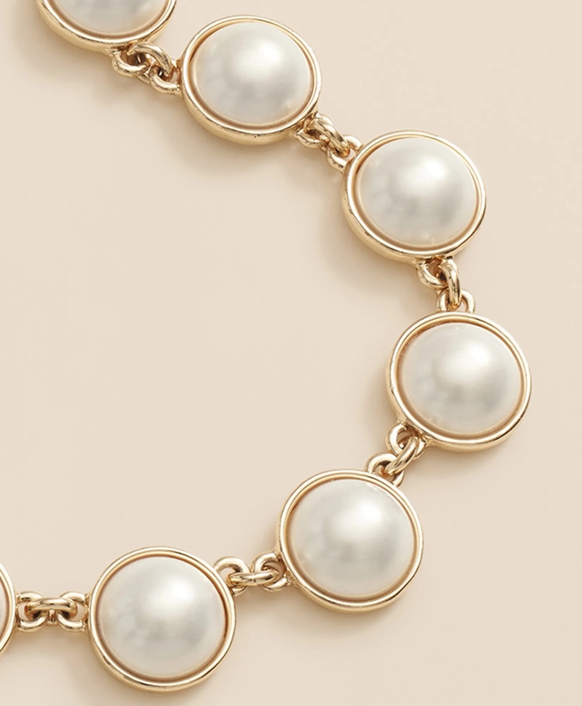 Faux-Pearl Gold-Plated Necklace, image 3