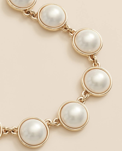 Faux-Pearl Gold-Plated Necklace, image 3