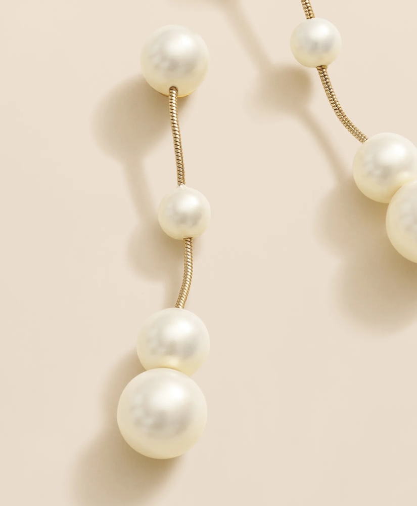 Floating Faux-Pearl Drop Earrings, image 3