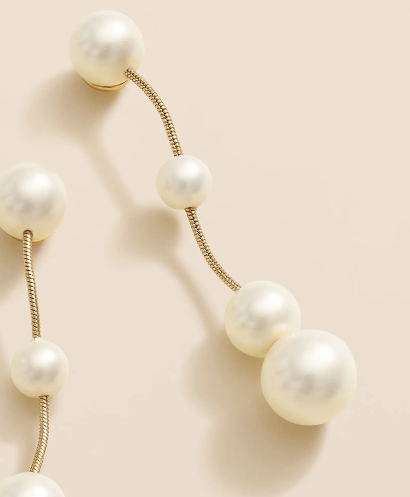 Floating Faux-Pearl Drop Earrings, image 4