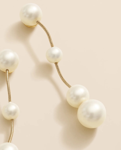 Floating Faux-Pearl Drop Earrings, image 4
