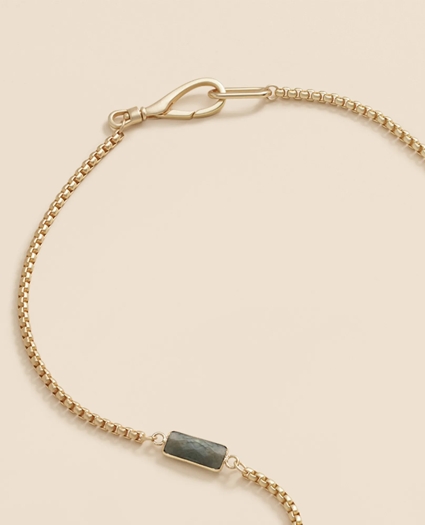 Loni Paul Labradorite Baguette Long Necklace in 14K Plated Gold, image 3