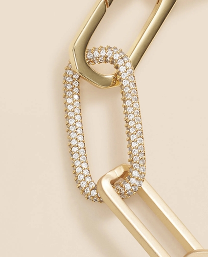 Loni Paul Gold Rectangle Paperclip Bracelet in 14K Plated Gold, image 2