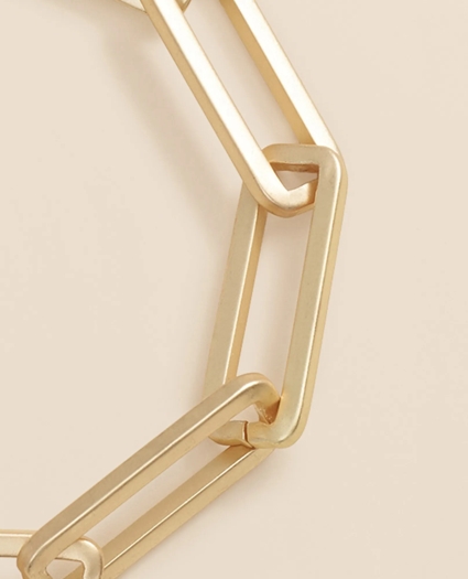 Loni Paul Gold Rectangle Paperclip Bracelet in 14K Plated Gold, image 3