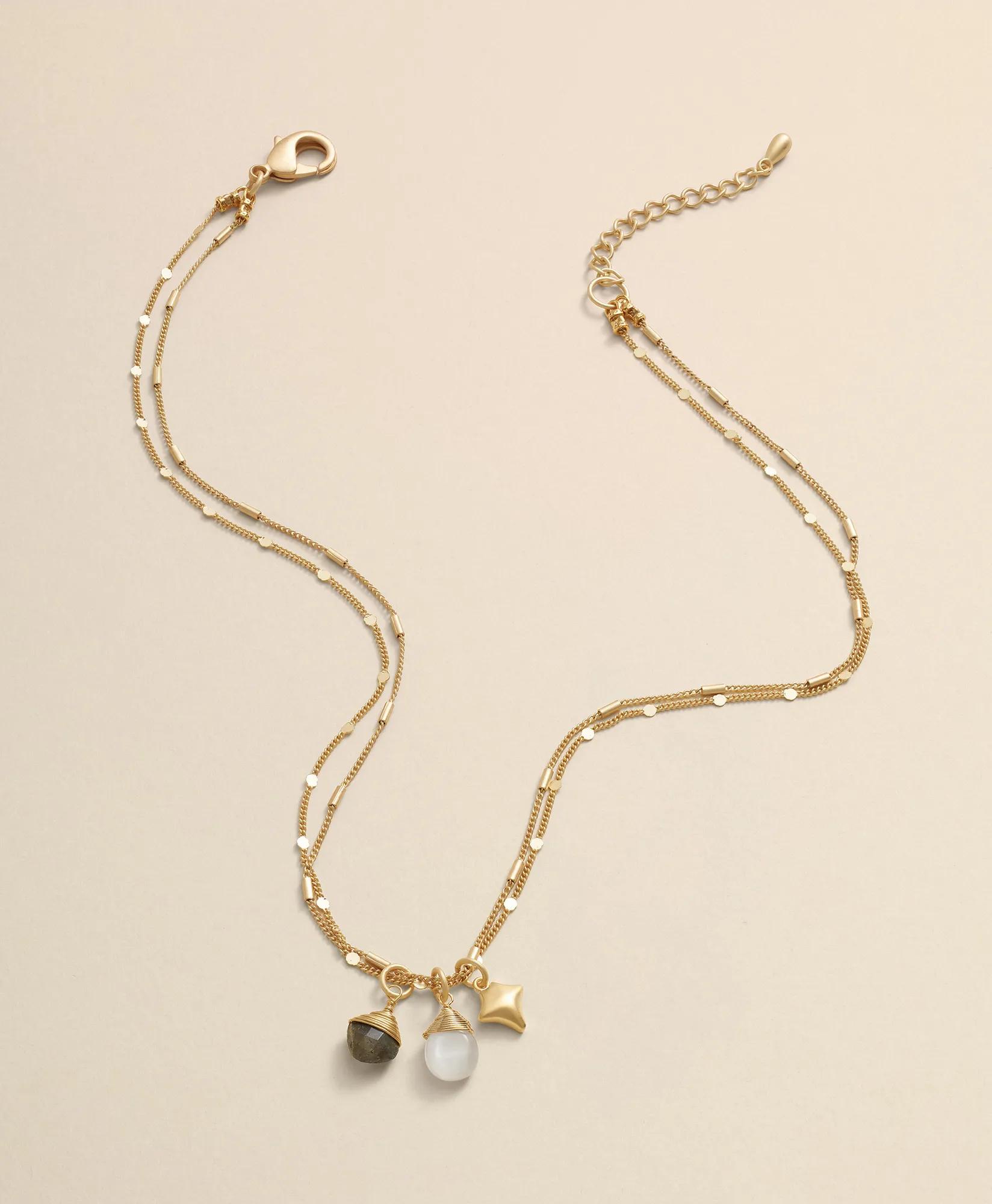 Loni Paul Two-Strand Charm Necklace in 14K Plated Gold, image 1