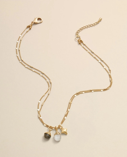 Loni Paul Two-Strand Charm Necklace in 14K Plated Gold, image 1